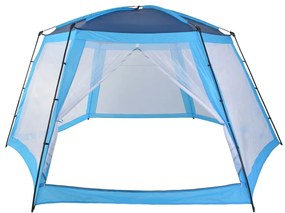 Tenda para piscina 590x520x250 cm tecido azul