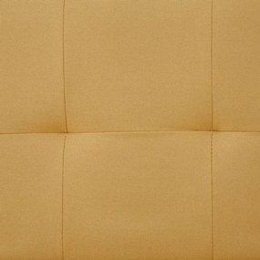 Sofá Cama Vivian - Cor Amarelo - Em Tecido, Estrutura em Madeira, Pern