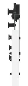 Porta Deslizante vidaXL com Conjunto de Mecanismos Branca 93x232 cm Ma