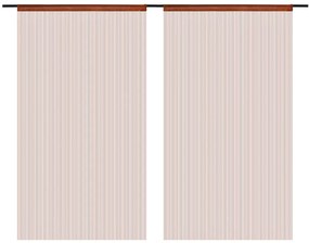 Cortinas de fios 2 pcs 140x250 cm castanho