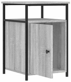 Mesa de cabeceira 40x42x60 cm derivados madeira cinzento sonoma