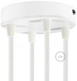 SMART cylindrical metal 4-hole ceiling rose kit - compatible with voice assistants