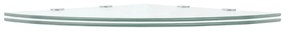 Prateleiras canto 2 pcs suportes cromados 45x45cm vidro transp.