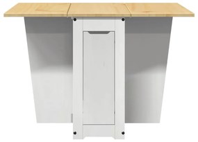 Mesa de jantar dobrável Corona madeira de pinho maciça branco