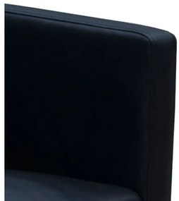 Cadeiras de jantar 2 pcs couro artificial preto