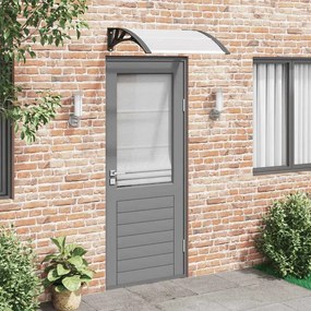 Toldo para porta 80x75 cm policarbonato preto/transparente