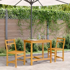 Conjunto de varanda 3 pcs madeira de acácia maciça