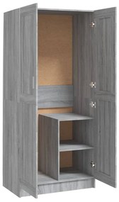 Roupeiro 82,5x51,5x180 cm derivados de madeira cinzento sonoma