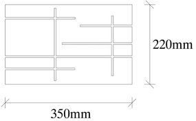 **** Aplique de Parede 622 – Preto – 35 x 10 x 22 cm

**