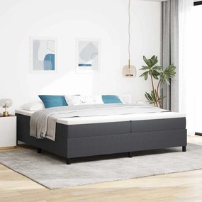 vidaXL Estrado de cama plataforma Cinza Escuro 200 x 200 cm tecido