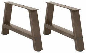 Pés para mesa de centro em formato A, 2 peças, 70x (30-31) cm, aço