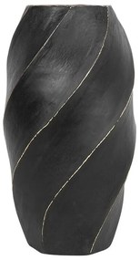 Vaso decorativo em terracota preta 38 cm LENTIA  Beliani