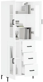 Armário alto 69,5x34x180 cm derivados de madeira branco
