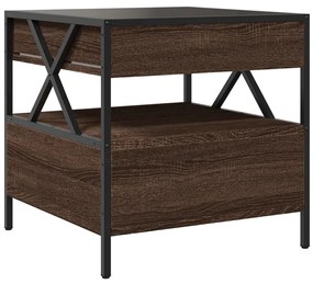 Mesa de centro luzes LED Infinity 50x50x51 cm carvalho castanho