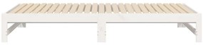 Sofá-cama de puxar 2x(80x200) cm pinho maciço branco