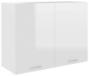 801281 vidaXL Armário de parede 80x31x60 cm contraplacado branco brilhante