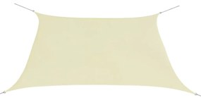 Guarda-sol tecido Oxford quadrangular 3,6x3,6 m creme