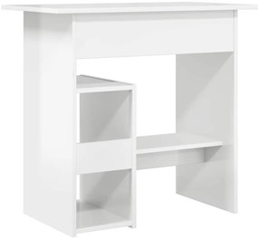 Secretária 80x45x74 cm derivados de madeira branco brilhante