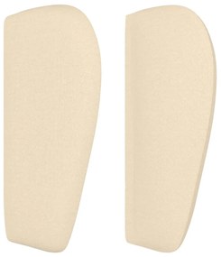 Cabeceira de cama c/ abas tecido 203x23x78/88 cm creme