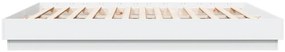 Estrutura de cama com luzes LED 200x200 cm branco