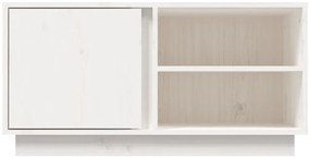 Móvel de TV 80x35x40,5 cm madeira de pinho maciça branco