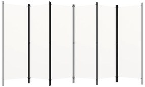 Divisória de quarto com 6 painéis 300x180 cm branco