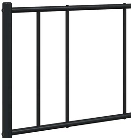 Estrutura de cama com cabeceira 135x190 cm metal preto