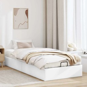 Estrutura de cama otomana sem colchão 100x200 cm branca