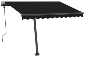 Toldo retrátil manual com LED 300x250 cm antracite