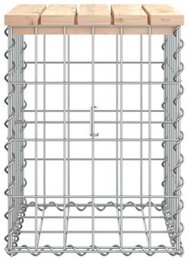 Banco de jardim c/ design gabião 33x31x42 cm pinho maciço