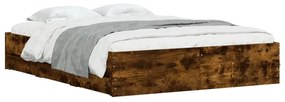 Estrutura de cama c/ gavetas derivados madeira carvalho fumado