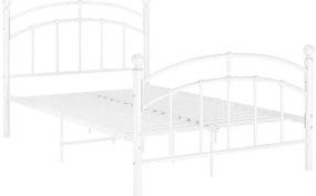 Estrutura de cama 120x200 cm metal branco