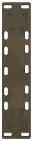 Pés para mesa de centro em aço natural, 2 peças, 28x(42-43) cm, aço