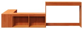 Mesa de cabeceira c/ secretária 232x122x75cm pinho castanho-mel