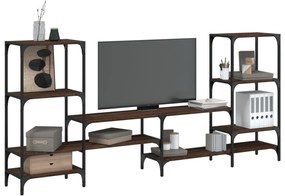 Armário TV 206,5x28,5x95cm derivados madeira carvalho castanho