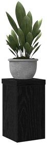 Suportes para Plantas 2 pcs Carvalho Preto 10x10x18 cm Madeira Revesti