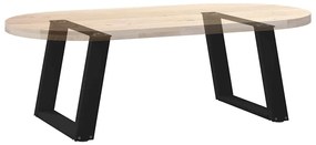 Pés para mesa de centro em formato de U, 2 peças, preto, 60x (42-43) c