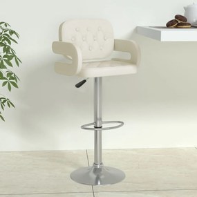 vidaXL Banco de bar couro artificial cor creme