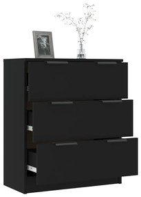 Aparador 60x30x70 cm derivados de madeira preto