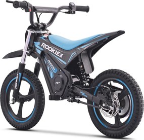 Mota elétrica infantil ROOKIE X 24V (14"), bateria de lítio, motor de 250 W, travão de disco Azul