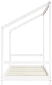 Estrutura de cama infantil 90x200 cm pinho maciço branco