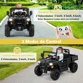 Camião basculante elétrico para crianças 12V com comando à distância, música, contos e luzes LED, suspensão com molas para crianças de 3 a 8 anos, pre