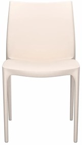 Cadeiras de jardim 2 pcs polipropileno 50x46x80 cm cor creme