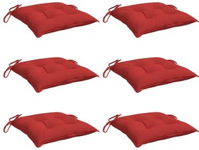 Almofadões para móveis de paletes 6 pcs tecido oxford vermelho