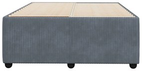 Estrutura de cama sem colchão 120x190 cm Veludo cinza escuro