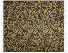 Manta com padrão leopardo castanho e preto 130 x 170 cm JAMUNE Beliani