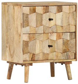 Mesa de cabeceira 40x30x50 cm madeira de mangueira maciça