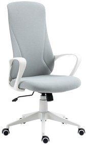 Vinsetto Cadeira Escritório Ergonómica com Altura Ajustável Função de Inclinação e Encosto Alto 62x56x110-119,5 cm Cinza | Aosom Portugal