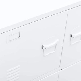 Aparador de arrumação industrial 75x40x80 cm aço branco