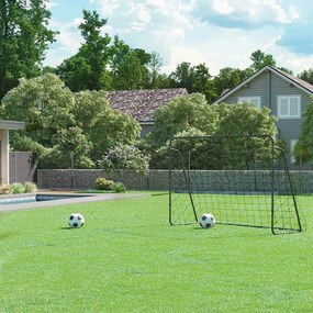 Baliza de futebol para crianças 300 x 120 x 205 cm Preta